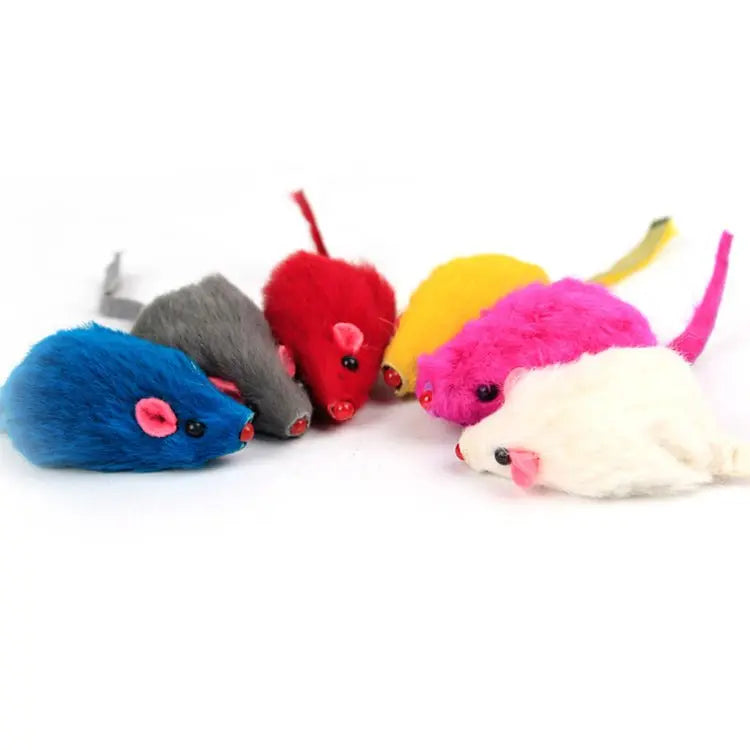 10 PCS PLUSH MOUSE CAT TOYS (Random Color) - Khan