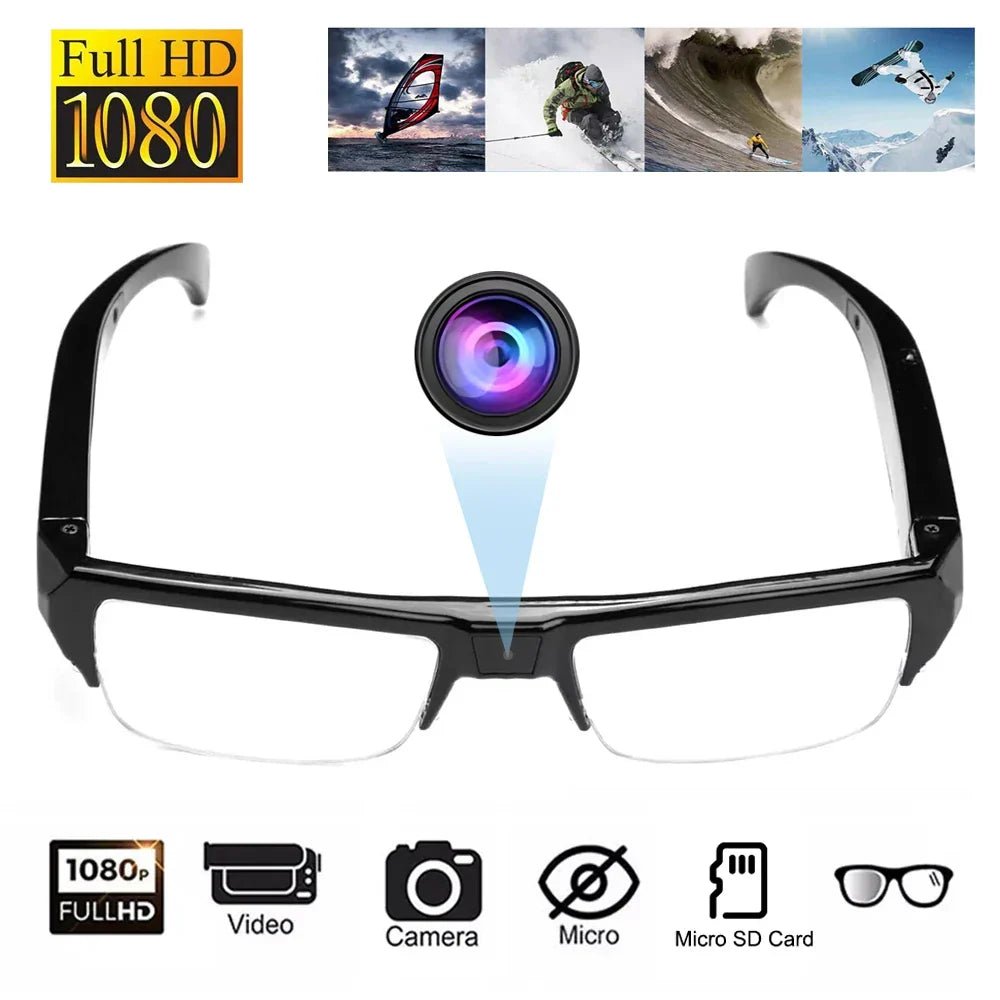 1080P HD Mini Camera Glasses Wearable DVR Video Recorder Black - Khan